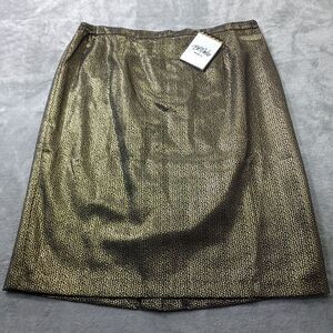 Bob Mackie‎ Wearable Art Skirt Metallic Snake Animal Print Sz 16 Shiny Sparkles